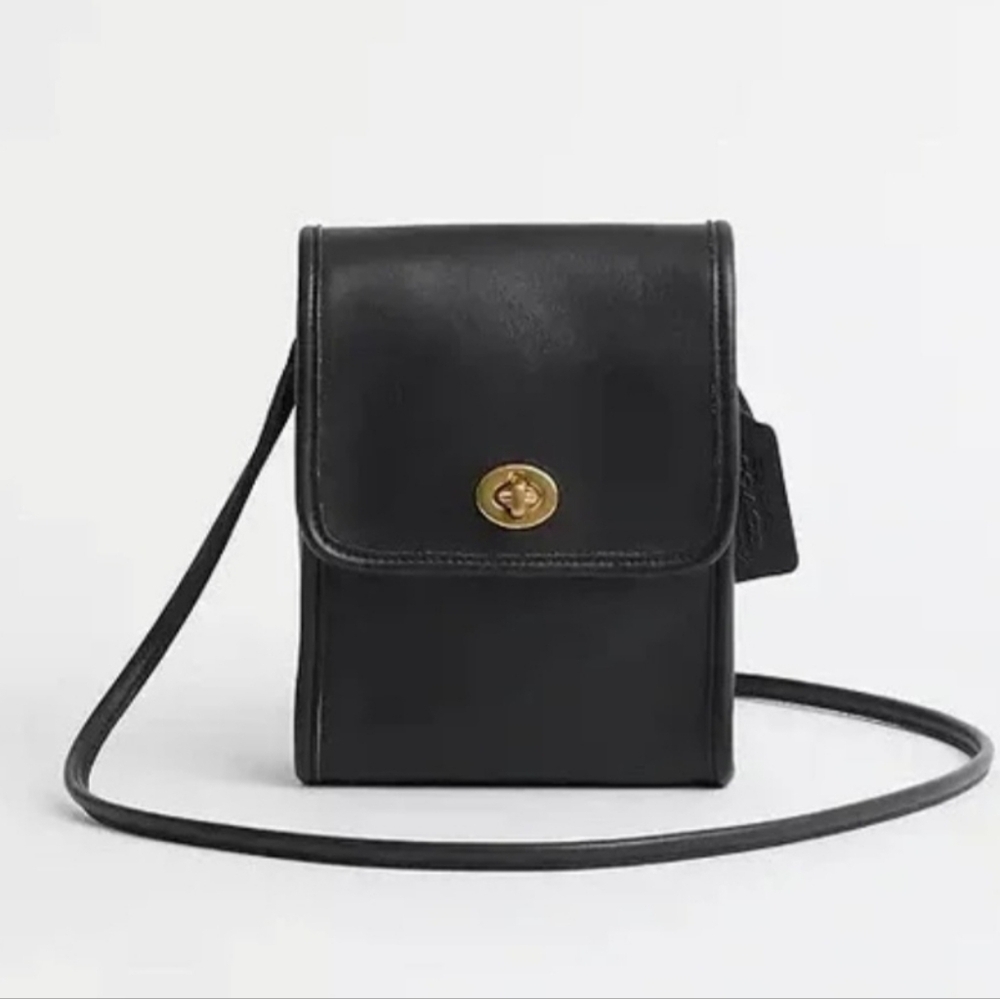 Coach Legacy Scooter Black Leather Vintage Crossbody Bag